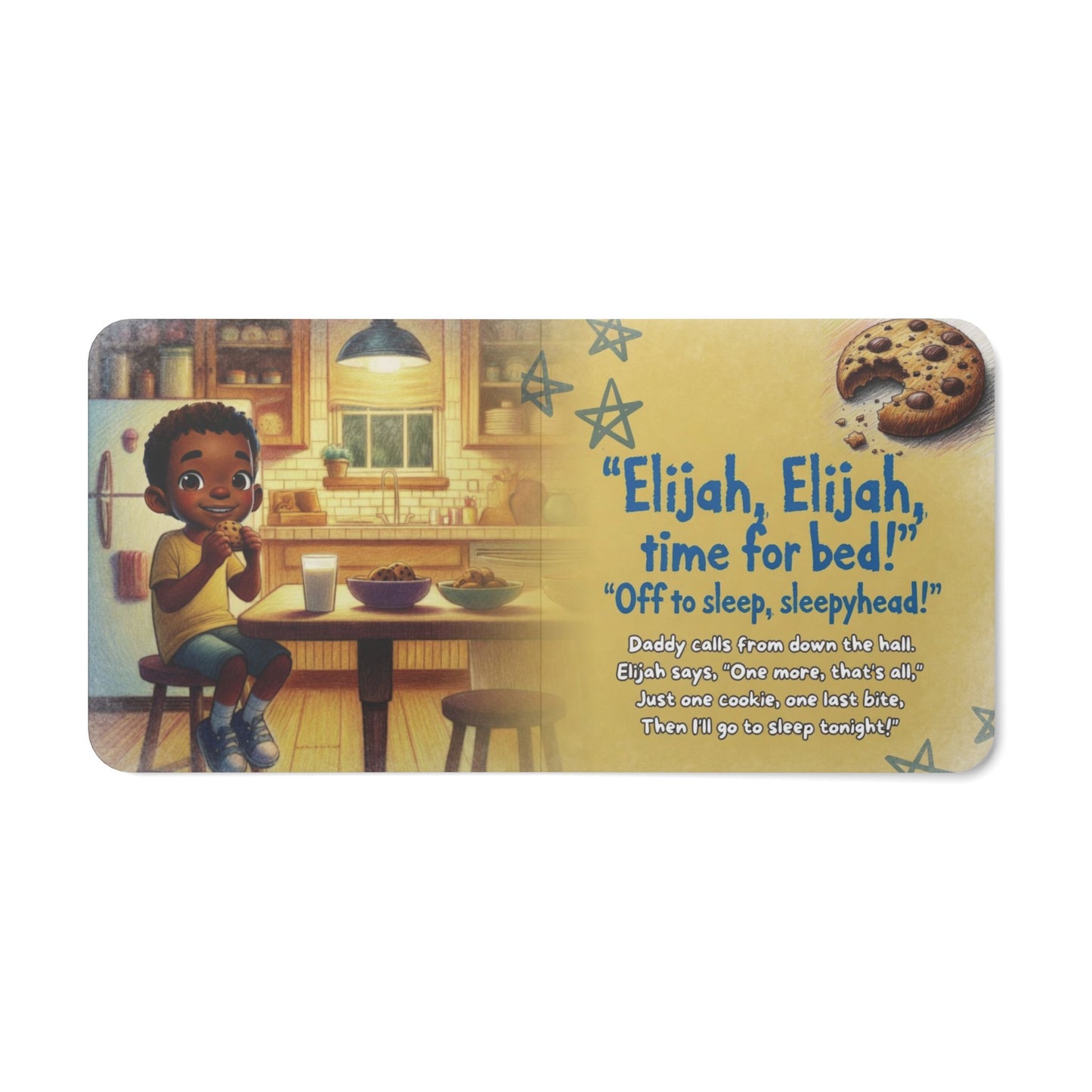 Elijah It's Bed Time Children's Board Book