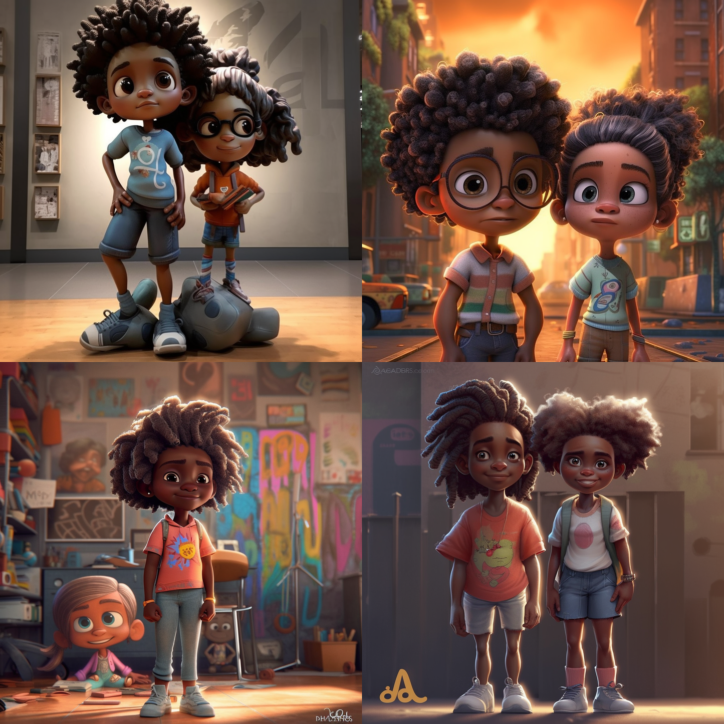 3D cartoon style Book art - Premium Artist