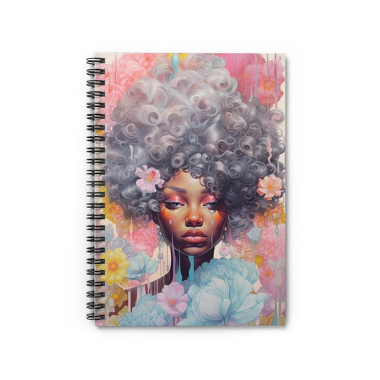 Pink and silver vibe Spiral Notebook - Ruled Line