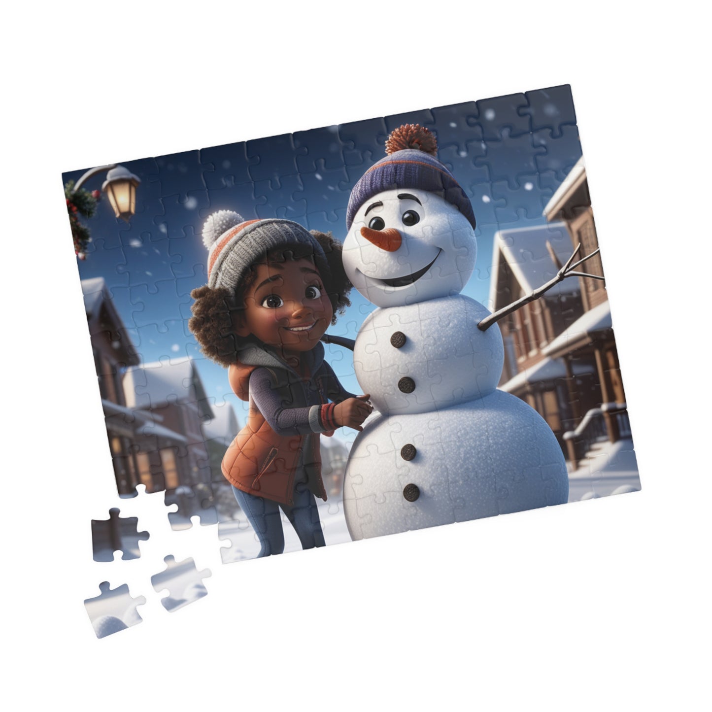 Chloe and the Winter Snowman Puzzle - 110-Piece Adventure