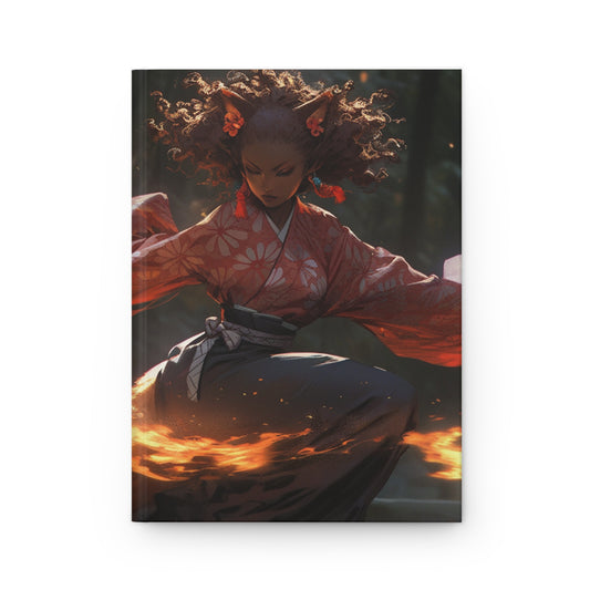 Kitsune Fire Sword Hardcover Journal Matte