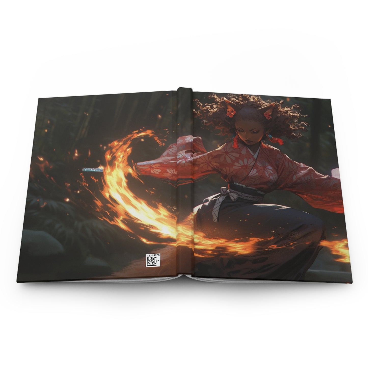 Kitsune Fire Sword Hardcover Journal Matte