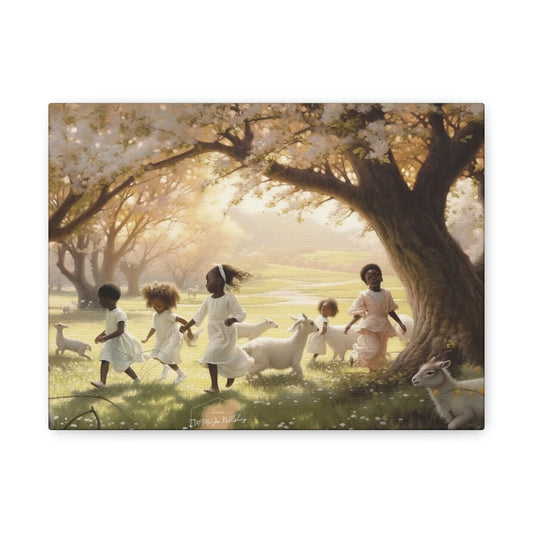 In The Valley African American Art oil painting inspired Matte Canvas, Stretched, 1.25"