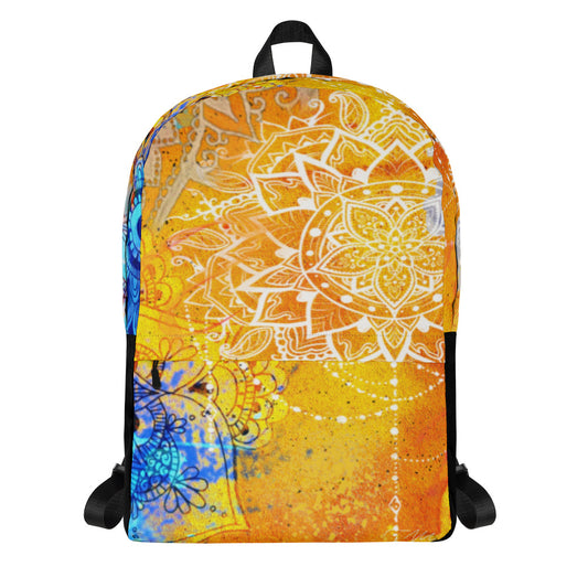 Orange Mandala Backpack