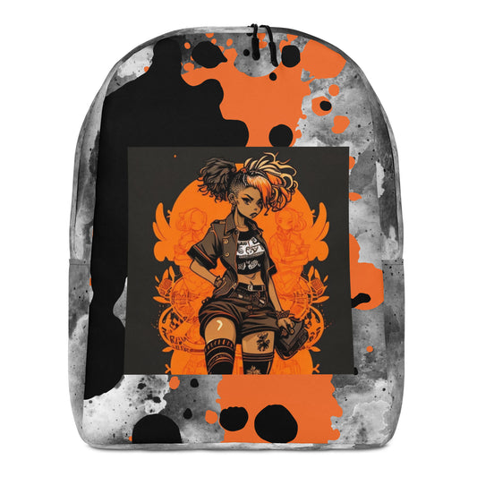 City girl Orange Minimalist Backpack