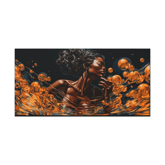 Orange Glow Melanin Divine 4 Polyester Canvas